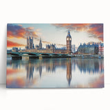 Black and white stretched canvas of Big Ben, ideal for kitchen wall art.