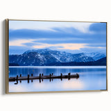 Framed canvas depicting a vintage-style Cumbrian landscape in muted earth tones, ideal for bedroom wall art.