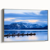 Landscape art painting of Cumbria, England, featuring colorful hills on a black framed canvas.