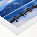 Art deco poster featuring the Cumbria landscape in muted earth tones on rolled canvas, suitable for dining room decor.