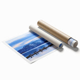 Extra large rolled print of Cumbria landscape with vibrant green fields and floral foreground.