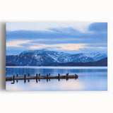 Black and white photographic print of Cumbria's landscape on stretched canvas, suited for kitchen or bedroom decor.