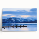 Black and white photograph of Cumbria landscape on large stretched canvas, ideal for kitchen wall art.