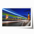 Extra large rolled print of a London cityscape featuring prominent landmarks and pastel shades.