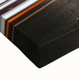 Large art of London landscape in black and white on stretched canvas, ideal for bedroom wall decor.