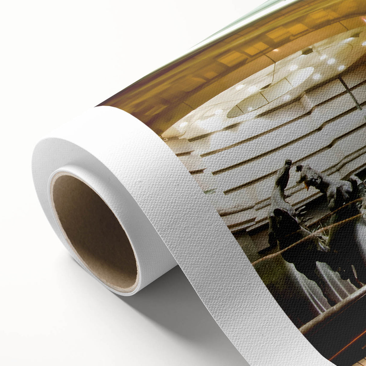 Art Deco style poster of Piccadilly, England, in muted colors on rolled canvas, ideal for nursery wall art.