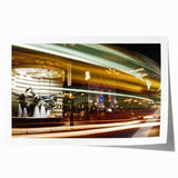 Extra large rolled print of the Piccadilly area in England, featuring muted earth tones, ideal for art wall dining room.