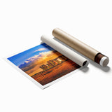 Extra large rolled print of Stonehenge in muted earth tones, ideal for classy bathroom wall art.