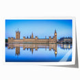 Extra large rolled print of the Thames River scenery with soft pastel colors, ideal for art wall dining room.