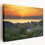 Large art of a European cityscape in muted watercolor tones on stretched canvas, suitable for kitchen wall art.