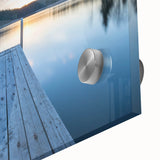 Large abstract wall art depicting a Finnish landscape in muted earth tones on acrylic glass, ideal for dining room decor.