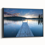 Black and white landscape art painting of a Finnish scenery on framed canvas, suitable for bedroom decor.