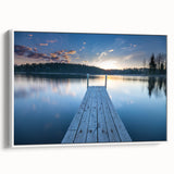 Vintage poster art of a scenic Finland landscape on extra large framed canvas.