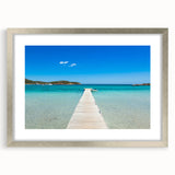 Extra large abstract art print of Corsican scenery in muted earth tones, framed in silver, ideal for living room decor.