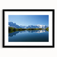 Extra large, textured abstract art print of the French Alps in vibrant colors on a framed canvas.