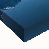 Black and white landscape art painting of the French Alps on stretched canvas, ideal for bedroom wall decor.