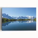 Black and white photo of the French Alps on large stretched canvas, ideal for kitchen wall art or bedroom ambiance.