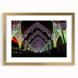 Abstract art print of Lyon with muted gold and blue tones on a framed canvas, suitable for dining room decor.