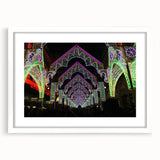 Textured abstract art print of Lyon scenery in muted earth tones on a white framed mat, suitable for bedroom decor.