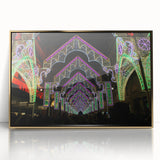 Art Deco poster of Lyon, France in muted gold and black tones on framed acrylic, ideal for modern art wall decor.