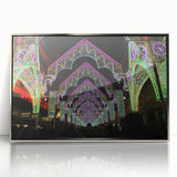 Large art print of Lyon, France with muted earth tones on framed acrylic, ideal for modern nursery wall decor.