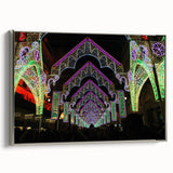 Landscape art painting of Lyon with vibrant colors on framed canvas, ideal for living room decor.