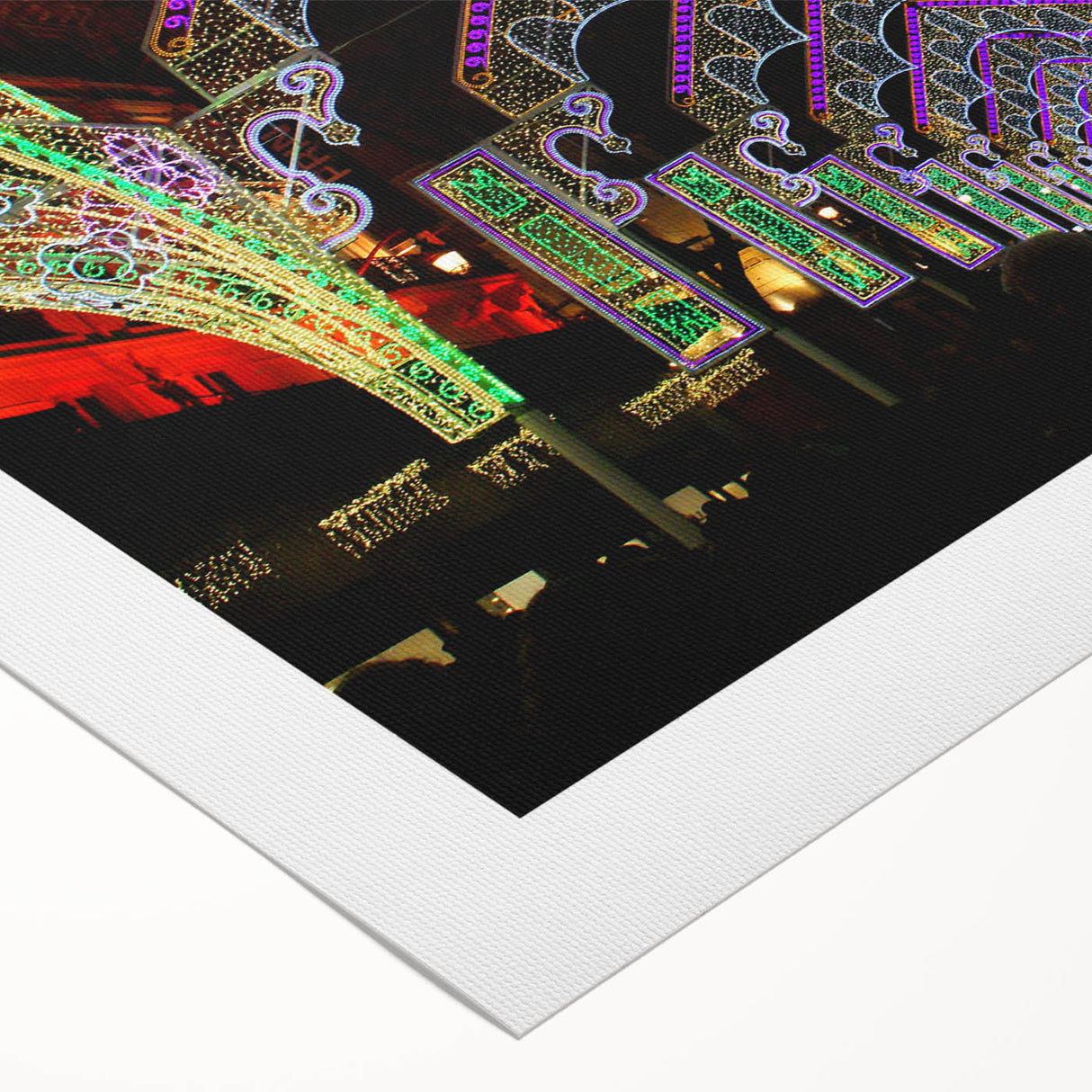 Art deco poster of Lyon scenery in muted colors on rolled canvas, suitable for dining room wall art.