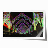 Extra large rolled print of Lyon, France scenery with floral motifs in soft pastel colors, ideal for dining room wall art.