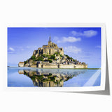 Rolled canvas print of a French countryside scene, featuring soft pastel colors, ideal for art wall dining room.