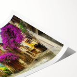 Extra large wall art featuring line art flowers in soft pastel shades on a rolled print, ideal for large living room decor.