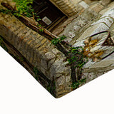 Black and white landscape art painting of Nice, France on stretched canvas, ideal for bedroom wall decor.