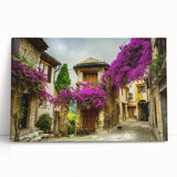 Black and white photograph of Nice, France on stretched canvas, suitable for kitchen wall art.