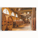 Black and white photograph of Normandy scenery on stretched canvas, ideal for kitchen wall art or bedroom ambiance.