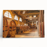 Large black and white stretched canvas of Normandy landscape, ideal for kitchen wall art.