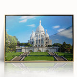 Art Deco poster of Paris skyline in gold and black tones, acrylic print framed, suitable as modern art wall decor.