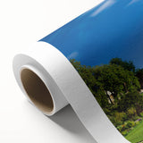 Art deco poster of Paris skyline in pastel shades on rolled canvas, ideal for nursery wall art.