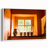 Vintage poster art of a scenic South France landscape in vibrant colors on a large framed canvas.