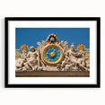 Extra large framed abstract print of Versailles scenery in colorful, textured hues, ideal for living room decor.