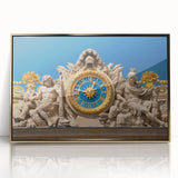 Art Deco poster of Versailles scenery in acrylic, framed in gold, ideal for modern art wall decor in a nursery.