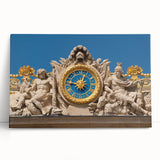 Black and white photograph of the Versailles Palace on stretched canvas, suitable for kitchen wall art.