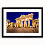 Extra large abstract art print depicting a colorful, textured Berlin scenery on a framed canvas, ideal for living room decor.