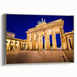 Framed canvas landscape art painting depicting a vintage Berlin scene in colorful hues, ideal for a study room or office.