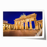 Extra large rolled print of Berlin scenery with muted green and blue tones, suited for dining room or bathroom wall art.