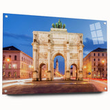 Acrylic print of Munich scenery in soft pastel shades, suitable for bedroom or dining room decor.