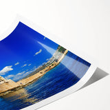 Extra large wall art featuring line art flowers in neutral tones on a rolled print, suitable for large living room decor.