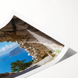 Extra large wall art featuring line art flowers in muted earth tones on a rolled print, ideal for large living room decor.