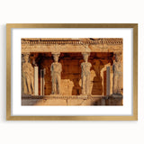 Abstract art print of a European landscape, featuring muted earth tones on a framed canvas, suitable for dining room decor.