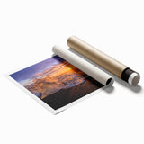 Extra large rolled print of a Greenland landscape with vibrant green tones, ideal for classy bathroom wall art.