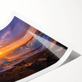 Extra large rolled print featuring line art flowers in muted green and white, ideal for large living room wall decor.