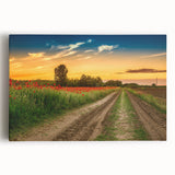 Black and white photograph of a European cityscape on stretched canvas, ideal for kitchen wall art.